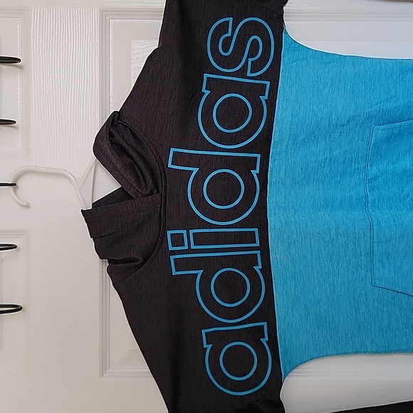 ADIDAS Youth, Hooded Blue Sweatshirt Youth Large - Picture 3 of 12